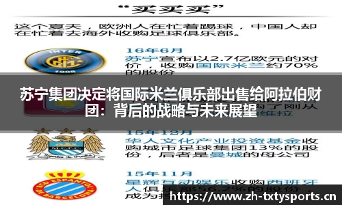 苏宁集团决定将国际米兰俱乐部出售给阿拉伯财团：背后的战略与未来展望